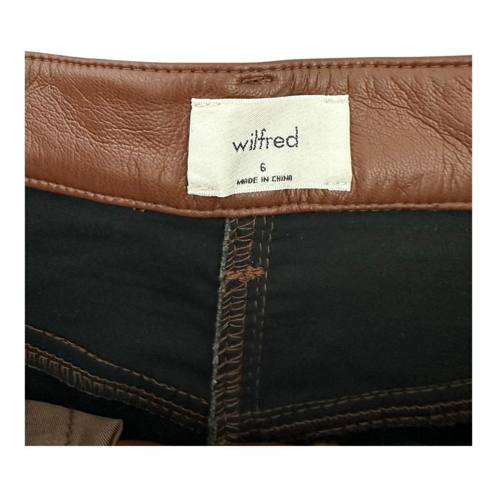 Wilfred artizia Melina vegan leather brown pants size 6 - Picture 6 of 10